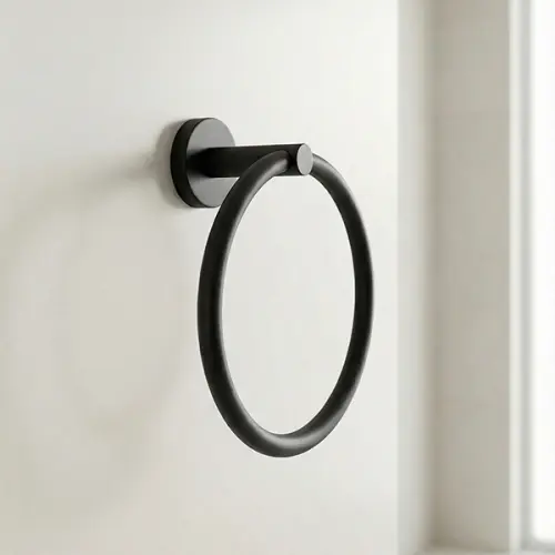 علاقة مناشف دائرية كارليم نيم لون اسود